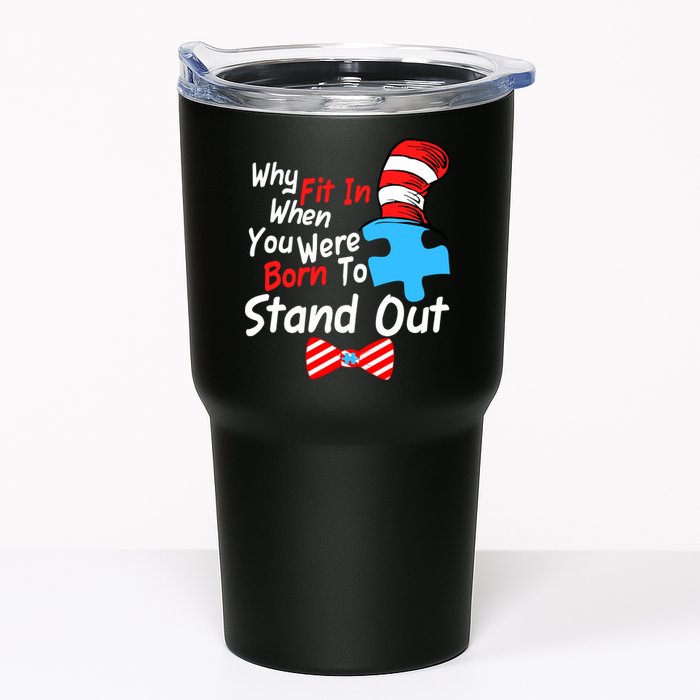 Autism Awareness Why Fit In When You Were Born To Stand Out Puzzle Tumbler