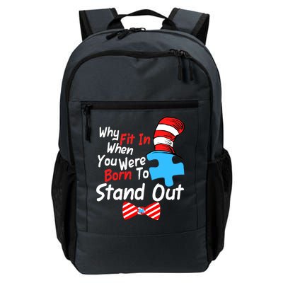 Autism Awareness Why Fit In When You Were Born To Stand Out Puzzle Daily Commute Backpack