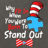 Autism Awareness Why Fit In When You Were Born To Stand Out Puzzle Cotton Canvas Backpack