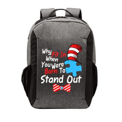 Autism Awareness Why Fit In When You Were Born To Stand Out Puzzle Vector Backpack