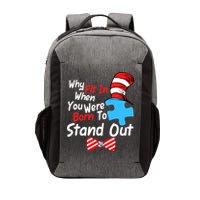 Autism Awareness Why Fit In When You Were Born To Stand Out Puzzle Vector Backpack