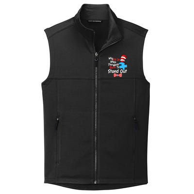 Autism Awareness Why Fit In When You Were Born To Stand Out Puzzle Collective Smooth Fleece Vest