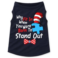 Autism Awareness Why Fit In When You Were Born To Stand Out Puzzle Doggie Tank