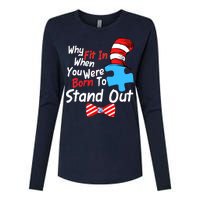 Autism Awareness Why Fit In When You Were Born To Stand Out Puzzle Womens Cotton Relaxed Long Sleeve T-Shirt