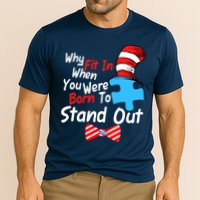 Autism Awareness Why Fit In When You Were Born To Stand Out Puzzle Performance Shirt