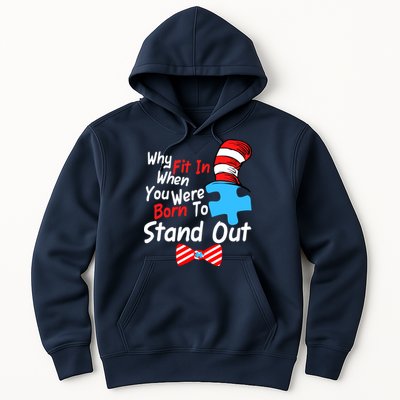 Autism Awareness Why Fit In When You Were Born To Stand Out Puzzle Hoodie