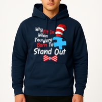 Autism Awareness Why Fit In When You Were Born To Stand Out Puzzle Hoodie