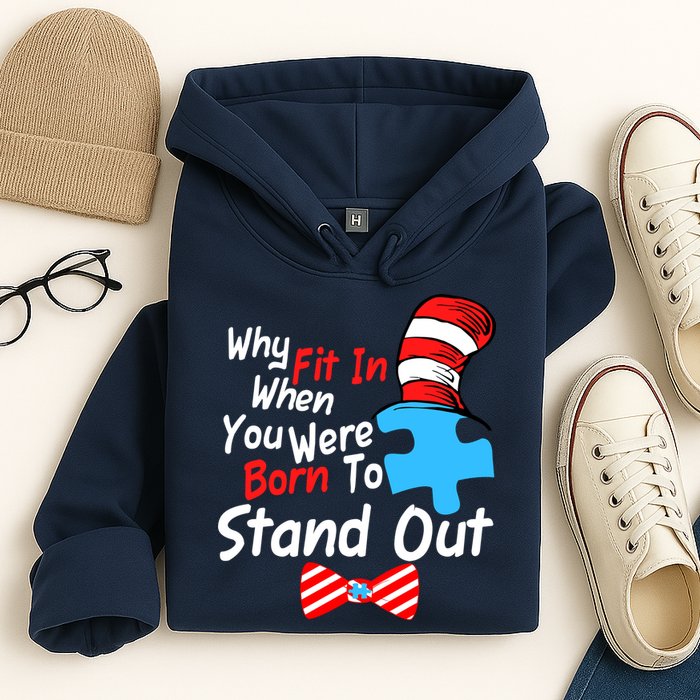 Autism Awareness Why Fit In When You Were Born To Stand Out Puzzle Hoodie