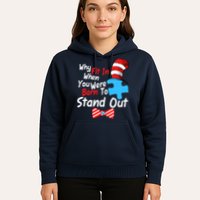 Autism Awareness Why Fit In When You Were Born To Stand Out Puzzle Hoodie