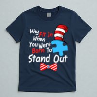Autism Awareness Why Fit In When You Were Born To Stand Out Puzzle T-Shirt