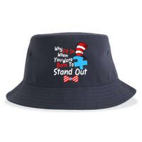 Autism Awareness Why Fit In When You Were Born To Stand Out Puzzle Sustainable Bucket Hat