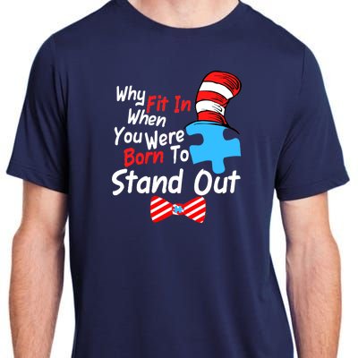 Autism Awareness Why Fit In When You Were Born To Stand Out Puzzle Adult ChromaSoft Performance T-Shirt