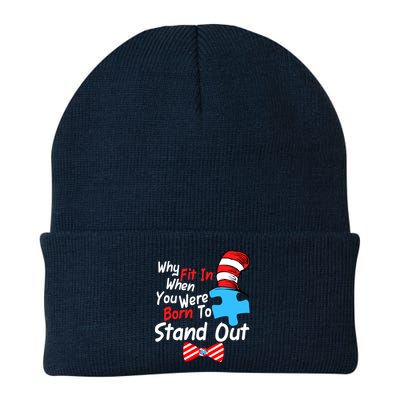 Autism Awareness Why Fit In When You Were Born To Stand Out Puzzle Beanie