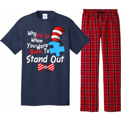 Autism Awareness Why Fit In When You Were Born To Stand Out Puzzle Pajama Set