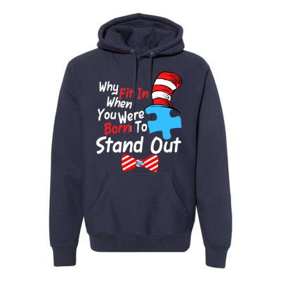 Autism Awareness Why Fit In When You Were Born To Stand Out Puzzle Premium Hoodie