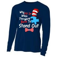 Autism Awareness Why Fit In When You Were Born To Stand Out Puzzle Cooling Performance Long Sleeve Crew