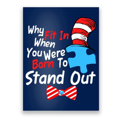 Autism Awareness Why Fit In When You Were Born To Stand Out Puzzle Poster