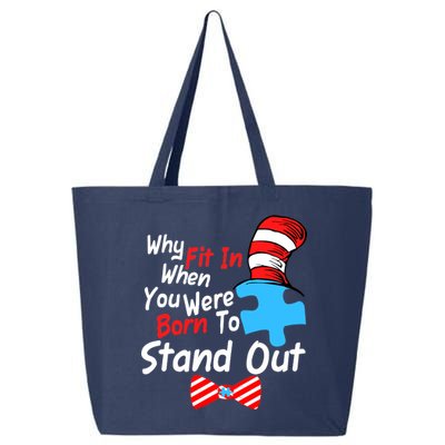 Autism Awareness Why Fit In When You Were Born To Stand Out Puzzle 25L Jumbo Tote