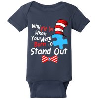 Autism Awareness Why Fit In When You Were Born To Stand Out Puzzle Baby Bodysuit