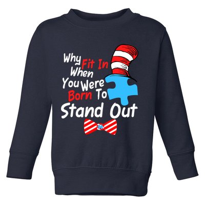 Autism Awareness Why Fit In When You Were Born To Stand Out Puzzle Toddler Sweatshirt