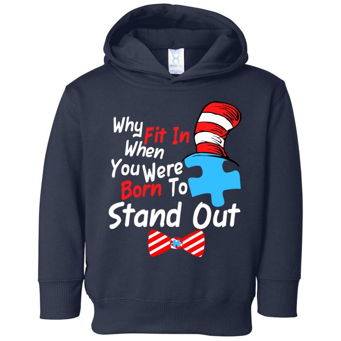 Autism Awareness Why Fit In When You Were Born To Stand Out Puzzle Toddler Hoodie