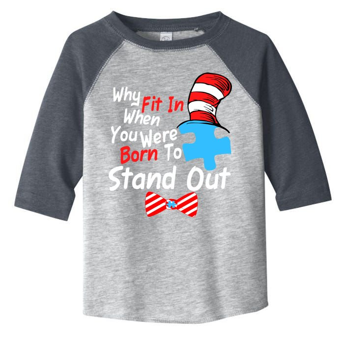 Autism Awareness Why Fit In When You Were Born To Stand Out Puzzle Toddler Fine Jersey T-Shirt