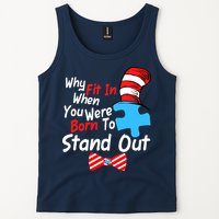 Autism Awareness Why Fit In When You Were Born To Stand Out Puzzle Tank Top