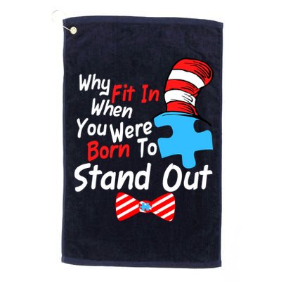 Autism Awareness Why Fit In When You Were Born To Stand Out Puzzle Golf Towel