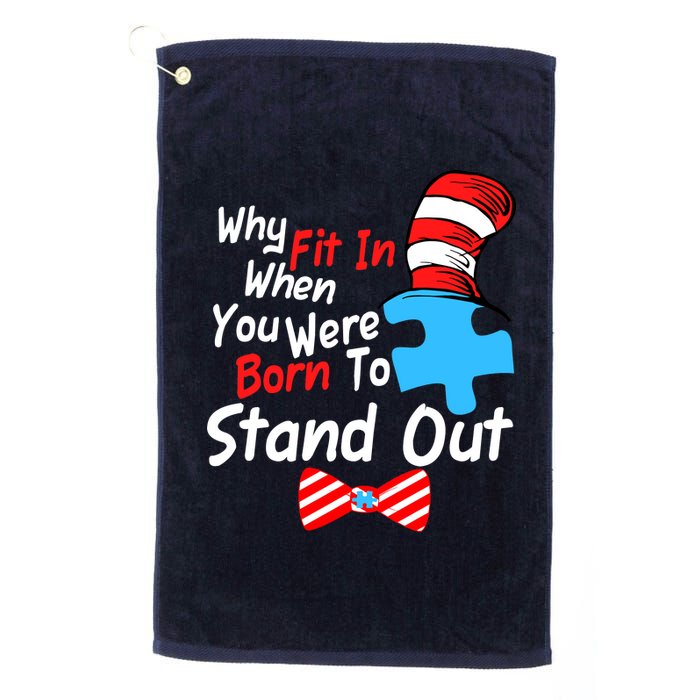 Autism Awareness Why Fit In When You Were Born To Stand Out Puzzle Platinum Collection Golf Towel