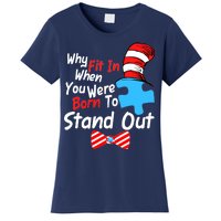 Autism Awareness Why Fit In When You Were Born To Stand Out Puzzle Women's T-Shirt