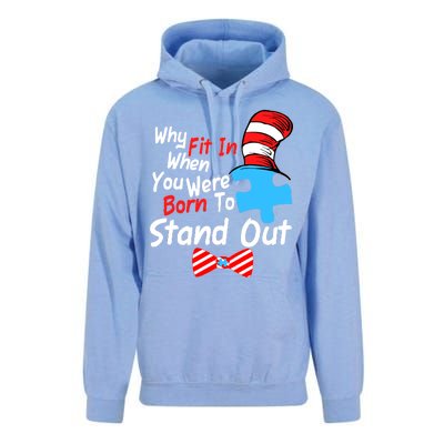 Autism Awareness Why Fit In When You Were Born To Stand Out Puzzle Unisex Surf Hoodie