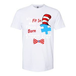 Autism Awareness Why Fit In When You Were Born To Stand Out Puzzle Softstyle CVC T-Shirt