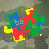 Autism Be Kind Puzzle Piece Splatter Legacy Tie Dye Trucker Hat