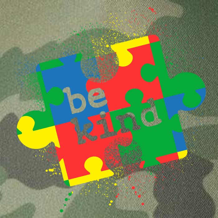 Autism Be Kind Puzzle Piece Splatter Legacy Tie Dye Trucker Hat