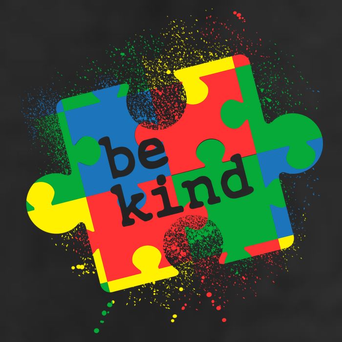 Autism Be Kind Puzzle Piece Splatter Cool Comfort Performance Bucket Hat