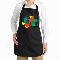 Autism Be Kind Puzzle Piece Splatter Apron