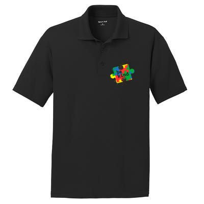 Autism Be Kind Puzzle Piece Splatter PosiCharge RacerMesh Polo