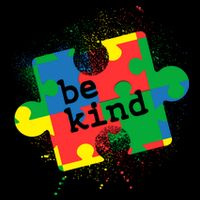 Autism Be Kind Puzzle Piece Splatter Womens T-Shirt