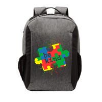 Autism Be Kind Puzzle Piece Splatter Vector Backpack