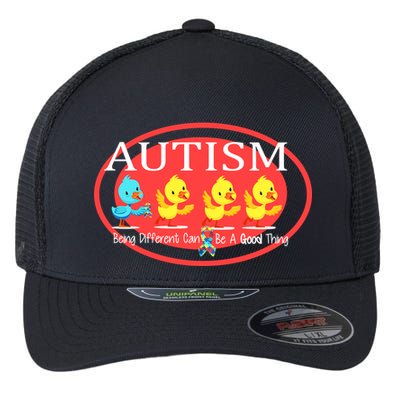 Autism Being Different Can Be A Good Thing Ducks Flexfit Unipanel Trucker Cap
