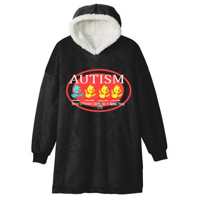 Autism Being Different Can Be A Good Thing Ducks Hooded Wearable Blanket
