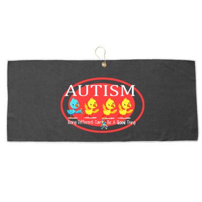 Autism Being Different Can Be A Good Thing Ducks Large Microfiber Waffle Golf Towel