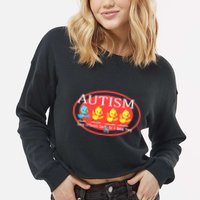 Autism Being Different Can Be A Good Thing Ducks Cropped Pullover Crew
