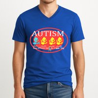 Autism Being Different Can Be A Good Thing Ducks V-Neck T-Shirt