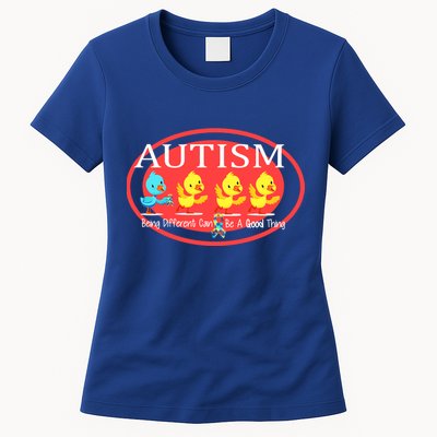 Autism Being Different Can Be A Good Thing Ducks Womens T-Shirt