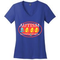 Autism Being Different Can Be A Good Thing Ducks Women's V-Neck T-Shirt