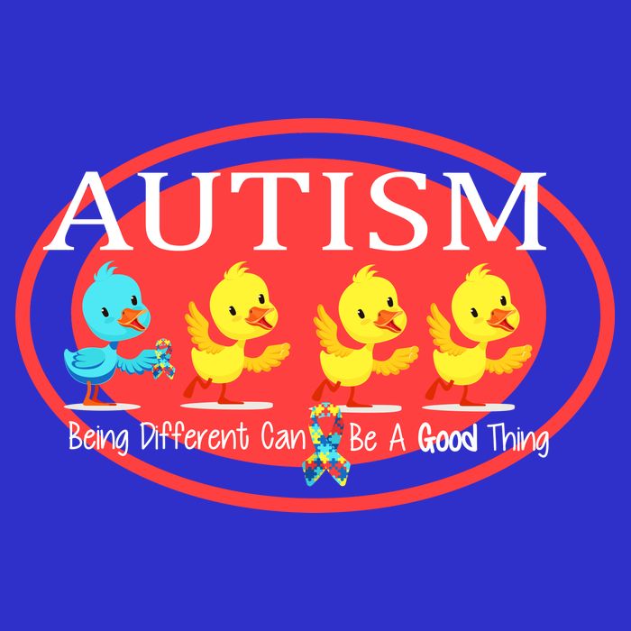 Autism Being Different Can Be A Good Thing Ducks Women's V-Neck T-Shirt