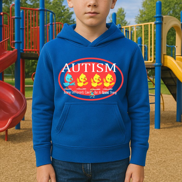 Autism Being Different Can Be A Good Thing Ducks Kids Hoodie