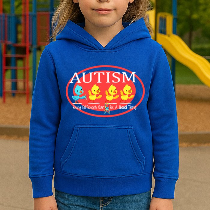 Autism Being Different Can Be A Good Thing Ducks Kids Hoodie