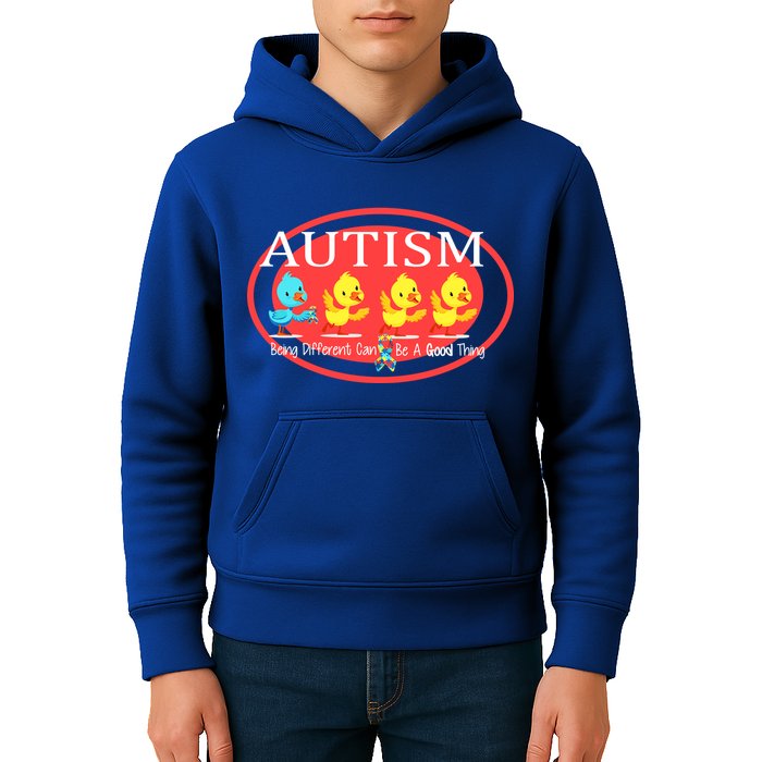 Autism Being Different Can Be A Good Thing Ducks Kids Hoodie